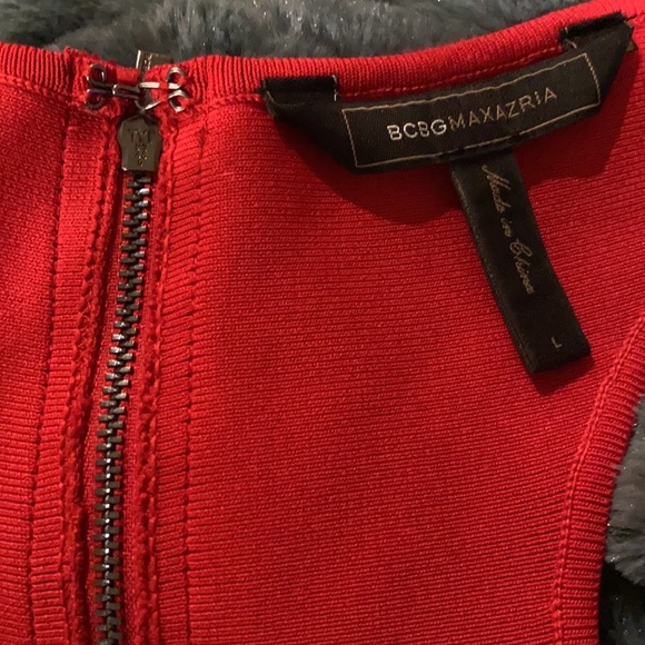 EUC BCBGMaxAzria Red bodycon dress in Large - Picture 3 of 3